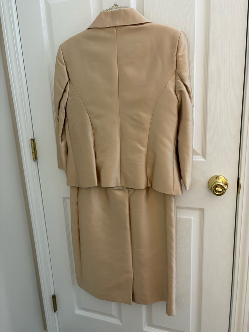 ADRIANNA PAPELL Shift Dress w/ Matching Jacket Champagne Gold sz 12 - Picture 2 of 13